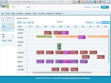 totalaba|TotalABA Scheduling Feature .